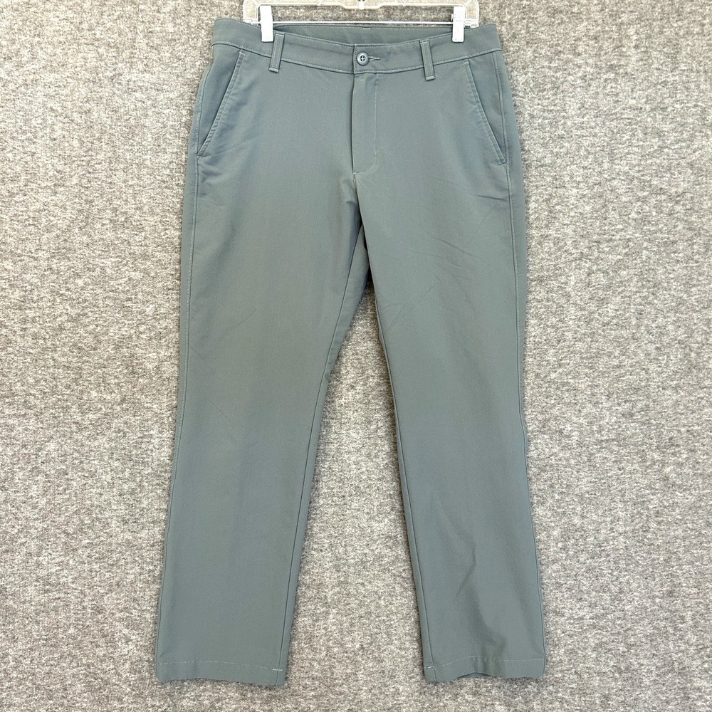 Under Armour Men's Pants Gray 34 x 29 Loose Fit Athletic Training Golf 1350053
